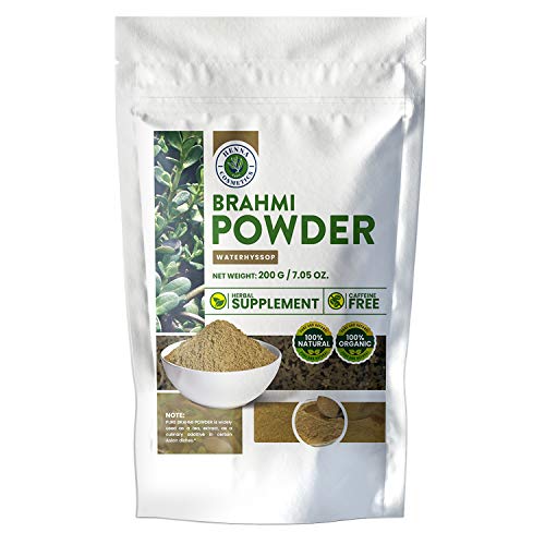 Henna Cosmetics Brahmi Powder - Promotes Hair Growth, 100% Organic & Natural - 200g