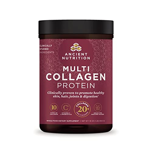 Ancient Nutrition Collagen Protein Powder - Supports Skin, Hair, Gut Health, Unflavored - 16oz