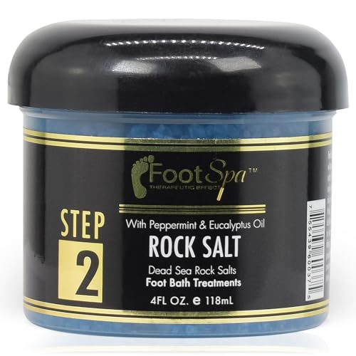 FOOTSPA Bath Salt - Refreshing Mint & Eucalyptus, Muscle Relaxation & Skin Softening - 4oz