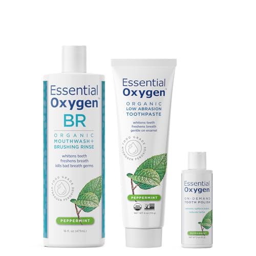 Essential Oxygen Oral Care Set - Whitens Teeth, Freshens Breath, Non-GMO - 3 Count