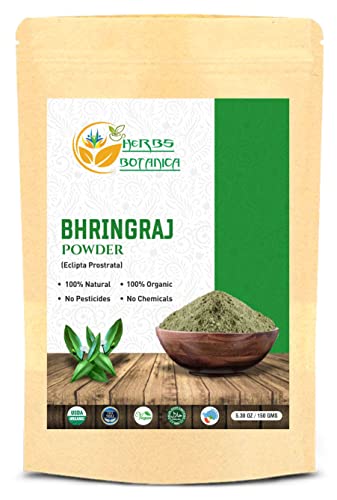 Herbs Botanica Bhringraj Powder - Nourishes Hair, Restores Scalp Health - 5.3 oz / 150 g