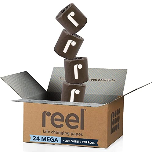 Reel Premium Toilet Paper - Ultra-Soft, Tree-Free, Plastic-Free - 24 Rolls, 3-Ply