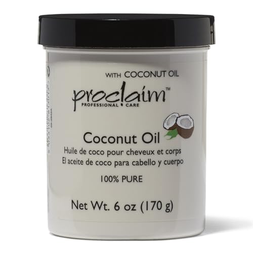 Proclaim 100% Coconut Oil - Nourishing Moisture Sealer for Soft, Shiny Hair & Skin - 8oz