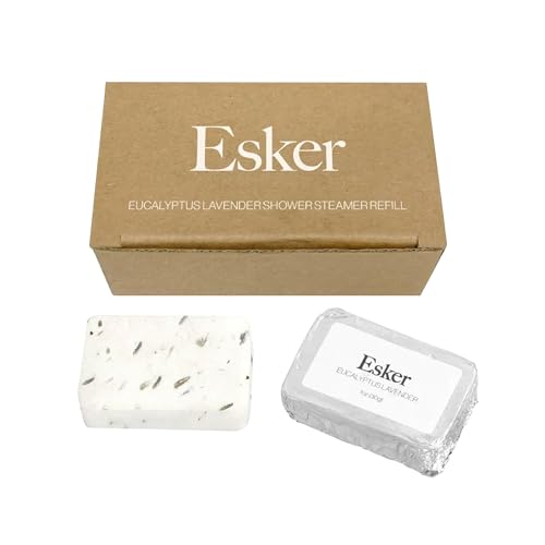 ESKER Shower Steamer Refill Pack - Lavender Eucalyptus Aroma, Vegan & Cruelty-Free - 6 Tablets