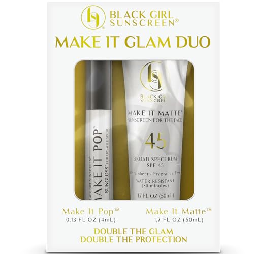 BLACK GIRL SUNSCREEN - Matte & Gloss Duo for Every Shade, Vegan & Cruelty-Free - SPF 45 & 50