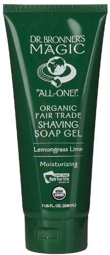 Dr. Bronner's Organic Shaving Gel - Nourishing Lemongrass Lime Formula - 7 fl oz