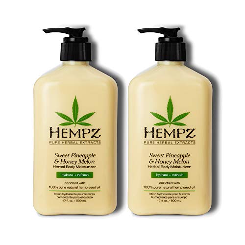 Hempz Moisturizing Skin Lotion - Soothing Hydration, Vegan Formula with Jojoba - 17oz, 2 Pack