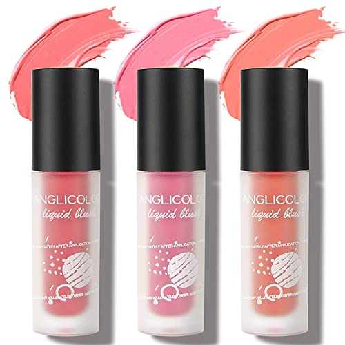 Anglicolor Liquid Blush - Natural Matte Finish, Highly Pigmented, Vegan - 3 Shades