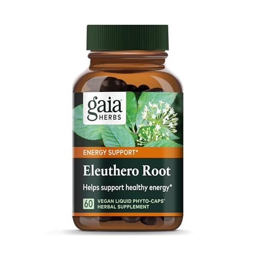 Gaia Herbs Eleuthero Root - Energy & Stamina Support, Vegan & Gluten-Free - 60 Liquid Phyto-Caps