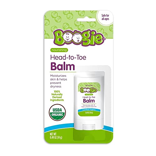 Boogie Baby Balm Stick - Nourishing Moisture, Hypoallergenic, USDA Certified Organic - 0.49 oz