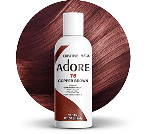 Adore Semi-Permanent Hair Color - Rich Copper Brown, Vegan, Cruelty-Free - 4 Fl Oz