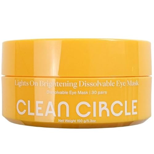 Clean Circle Lights On Brightening Eye Mask - Red Algae & Vitamin C for Dark Circles - 5 Pairs