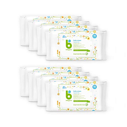 Babyganics Unscented Diaper Wipes - Non-Allergenic, Plant-Derived Ingredients - 640 Count