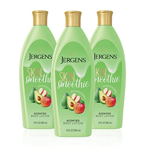 Jergens Body Lotion - 24-Hour Hydration, Avocado & Apple Scent, Dye-Free - 24oz