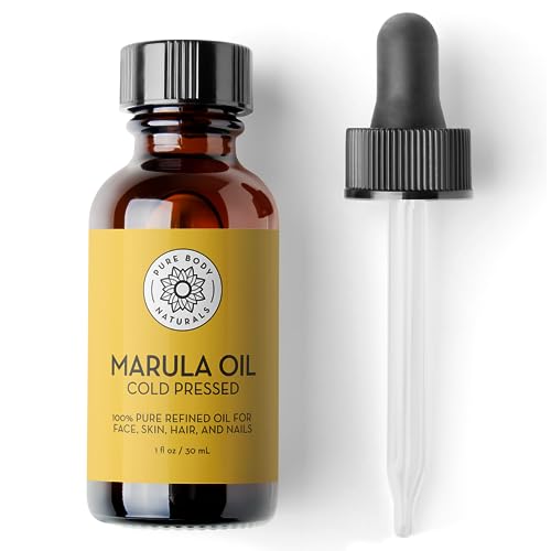 Pure Body Naturals Marula Facial Oil - Hydrating, Non-Greasy, Vegan, 1oz, Wild Harvested