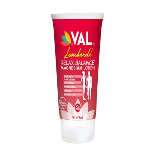 VAL Lombardi Magnesium Lotion - Relieves Muscle Aches, Arnica & Herbal Blend - 5 oz