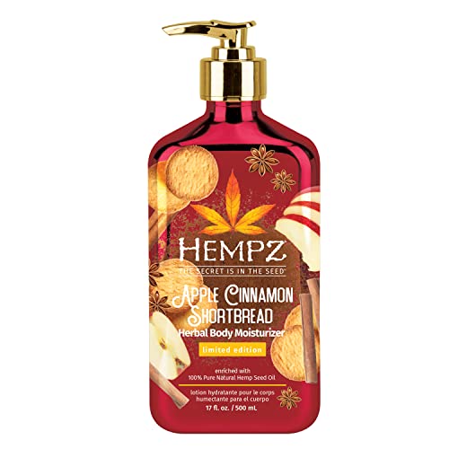 Hempz Body Lotion - Hydrating Apple Cinnamon Shortbread, 100% Vegan, 17 oz