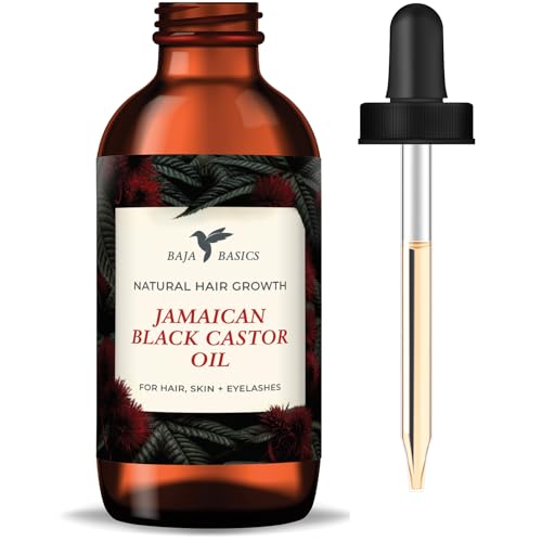 Baja Basics Jamaican Black Castor Oil - Promotes Hair Growth, Deep Hydration - 2 oz