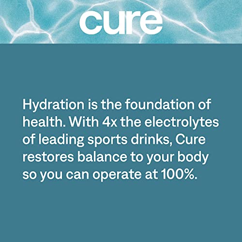 Cure Hydrating Electrolyte Mix - Rapid Hydration, Coconut Water & No Added Sugar - 28 Packets