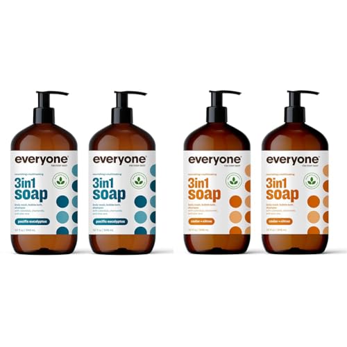 Everyone 3-in-1 Shampoo, Body Wash & Bubble Bath - Nourishing Clean, EWG Verified - 32oz (Pack of 2)