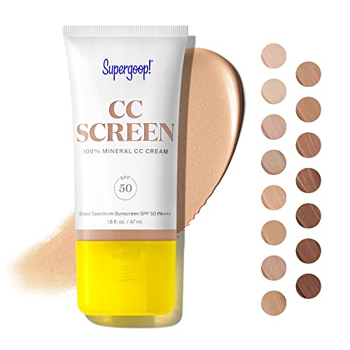 Supergoop! CC Screen - Mineral Color-Corrector & Broad Spectrum SPF 50 - 1.6 fl oz