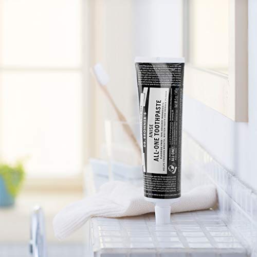 Dr. Bronner’s All-One Toothpaste - 70% Organic, Fluoride-Free, Whitens & Freshens Breath - 5oz