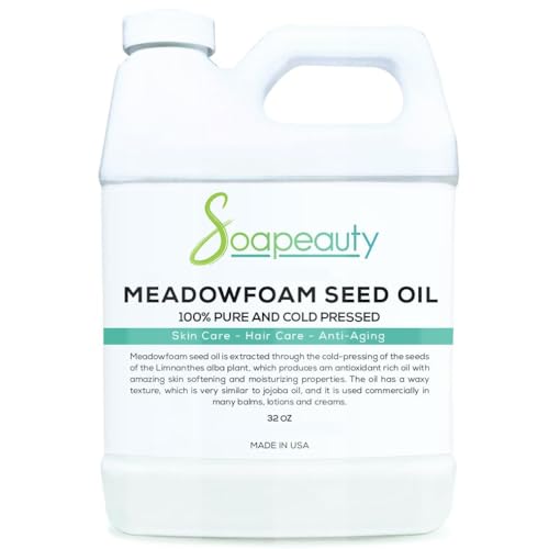 Soapeauty Meadowfoam Seed Oil - 100% Pure Natural Moisturizer for Skin & Hair - 32oz