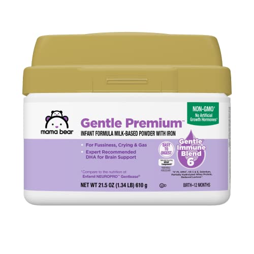 Mama Bear Gentle Infant Formula Powder - DHA & Immune Support, Easy Digestion - 21.5 oz