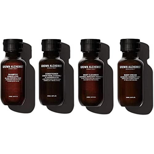 Grown Alchemist Travel Essentials Kit - Nourishing Hair & Skin Care, Vegan & Cruelty-Free - Set of 4