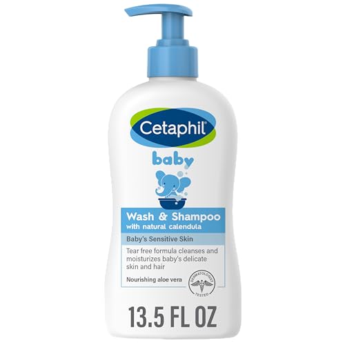 Cetaphil Baby Shampoo & Body Wash - Tear-Free, Moisturizing, Calendula Scent - 13.5 Fl. Oz