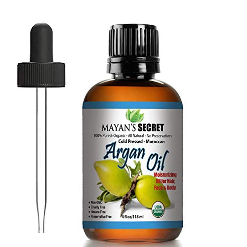 Mayan's Secret Organic Argan Oil - Nourishing for Hair, Skin & Nails, Hexane-Free - 4oz