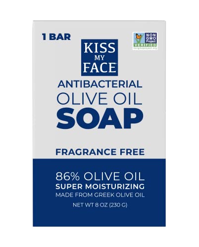 Kiss My Face Antibacterial Bar Soap - Moisturizing Cleanse, Cruelty-Free, Vegan - 8 Oz