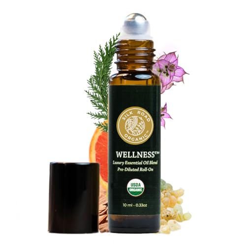 Silk Road Organic Essential Oil Vitality Blend - Immune Support & Stress Relief - 10ml Roll On