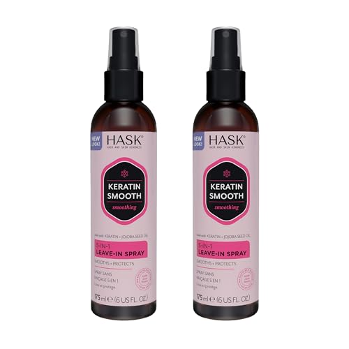 HASK Hair Care Set - 5-in-1 Leave-In Conditioner, Nourishing & Frizz Control - 2 x 6oz