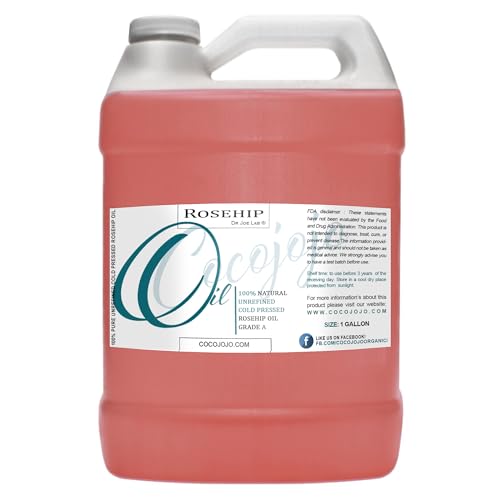 Dr Joe Lab Rosehip Oil - Deep Moisturizer for Hair & Skin, Vitamins A-D, 128 oz Bulk