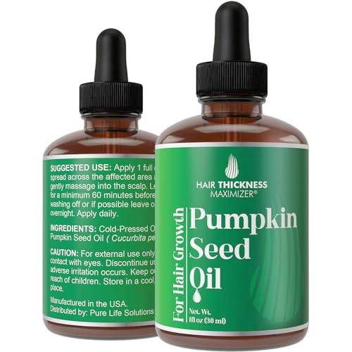 Hair Thickness Maximizer Pumpkin Seed Oil - Strengthens & Moisturizes Hair, Vegan - 1oz