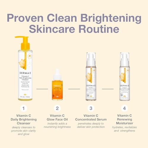 Derma E Vitamin C Cleanser - Brightening & Hydrating, Natural Ingredients - 6 fl oz