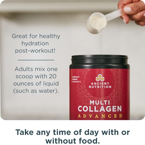 Ancient Nutrition Collagen Protein Powder - Ultimate Hydration, Mixed Berry Flavor - 30 Servings