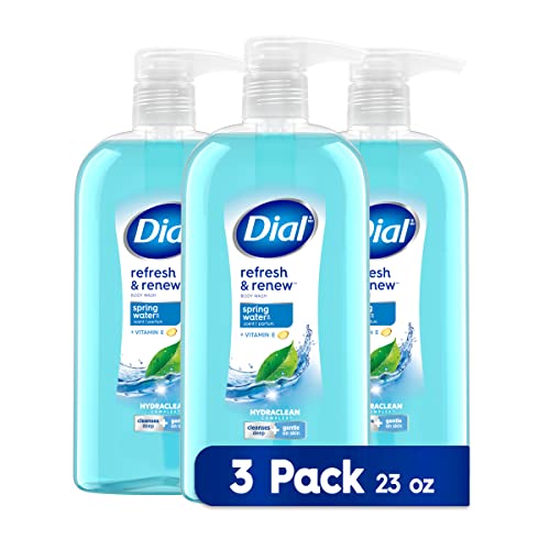 Dial Body Wash - Deep Cleansing, Gentle on Skin, Dermatologist Tested - 3 Bottles, 23 fl oz Each