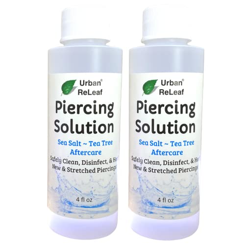 Urban ReLeaf Piercing Solution - Soothing Sea Salts & Botanicals for Quick Healing - 8oz