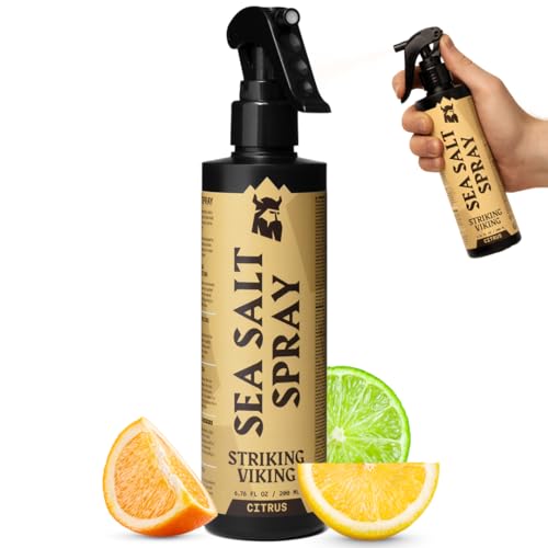 Striking Viking Sea Salt Spray - Volumizing, Curl Enhancer, Paraben Free, Citrus Scent - 6.76 fl oz