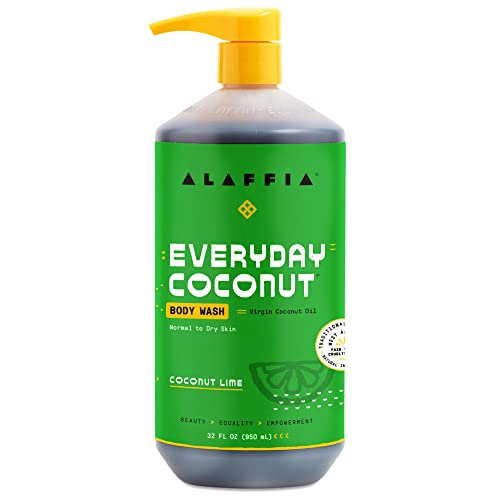 Alaffia EveryDay Coconut Body Wash - Hydrating Cleanse for Normal to Dry Skin, Fair Trade - 32 Fl Oz