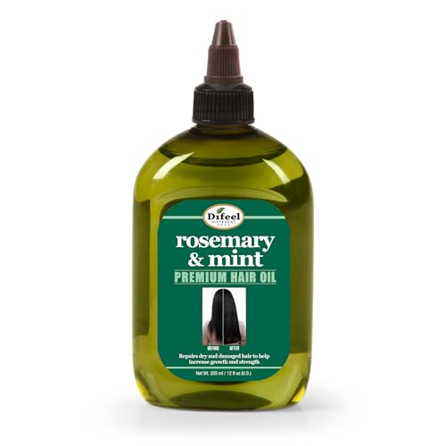 Difeel Rosemary & Mint Hair Oil - Strengthens & Nourishes with Biotin - 12oz