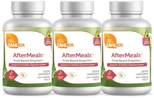 Zahler AfterMeals Digestive Enzymes - Fruit-Based Support for Digestive Health, Kosher - 300 Tablets