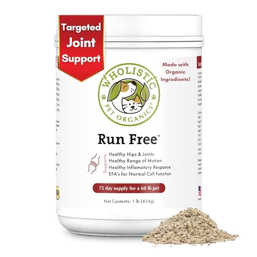 Wholistic Pet Organics Joint Health Supplement - Pain Relief, Mobility Support - 120 Chewables