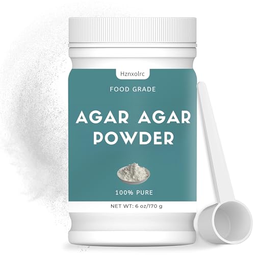 Hznxolrc Agar Agar Powder - Natural Thickener, Vegan, Rich in Dietary Fiber - 6oz