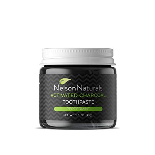 Nelson Naturals Activated Charcoal Toothpaste - Fluoride-Free, Alkalizing, Peppermint - 1.6oz