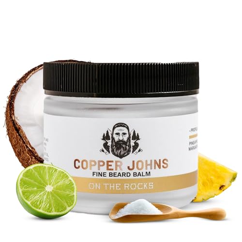 Copper Johns Beard Balm - Moisture Sealing, Medium Hold with Vanilla-Pineapple-Coconut - 2oz