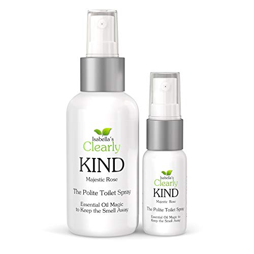 Clearly KIND Toilet Spray - Natural Odor Eliminator with Premium Essential Oils - 4oz & 1oz