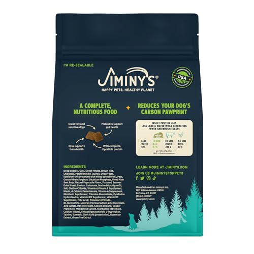 Jiminy's Cravin' Cricket Dry Dog Food - Hypoallergenic, Digestible Insect Protein - 3.5lb